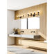 Sutton 4 Light 31.5 inch Matte Black Vanity Wall Light