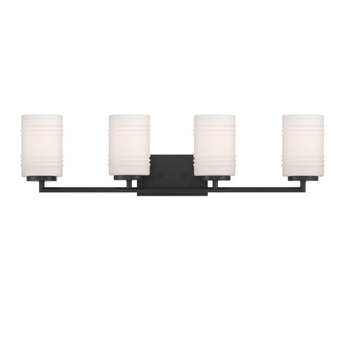 Leavenworth 4 Light 33 inch Matte Black Vanity Light Wall Light