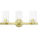 Munich 3 Light 23 inch Satin Brass Vanity Sconce Wall Light