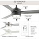 Axion II 52 inch Brushed Nickel with Silver Blades Ceiling Fans