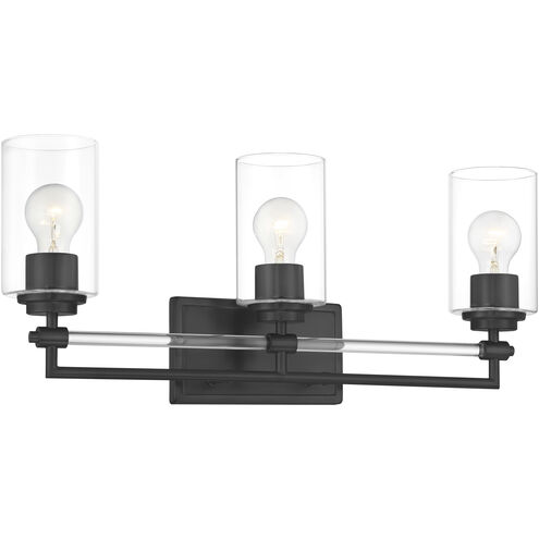 Binsly 3 Light 24 inch Coal Bath Vanity Light Wall Light