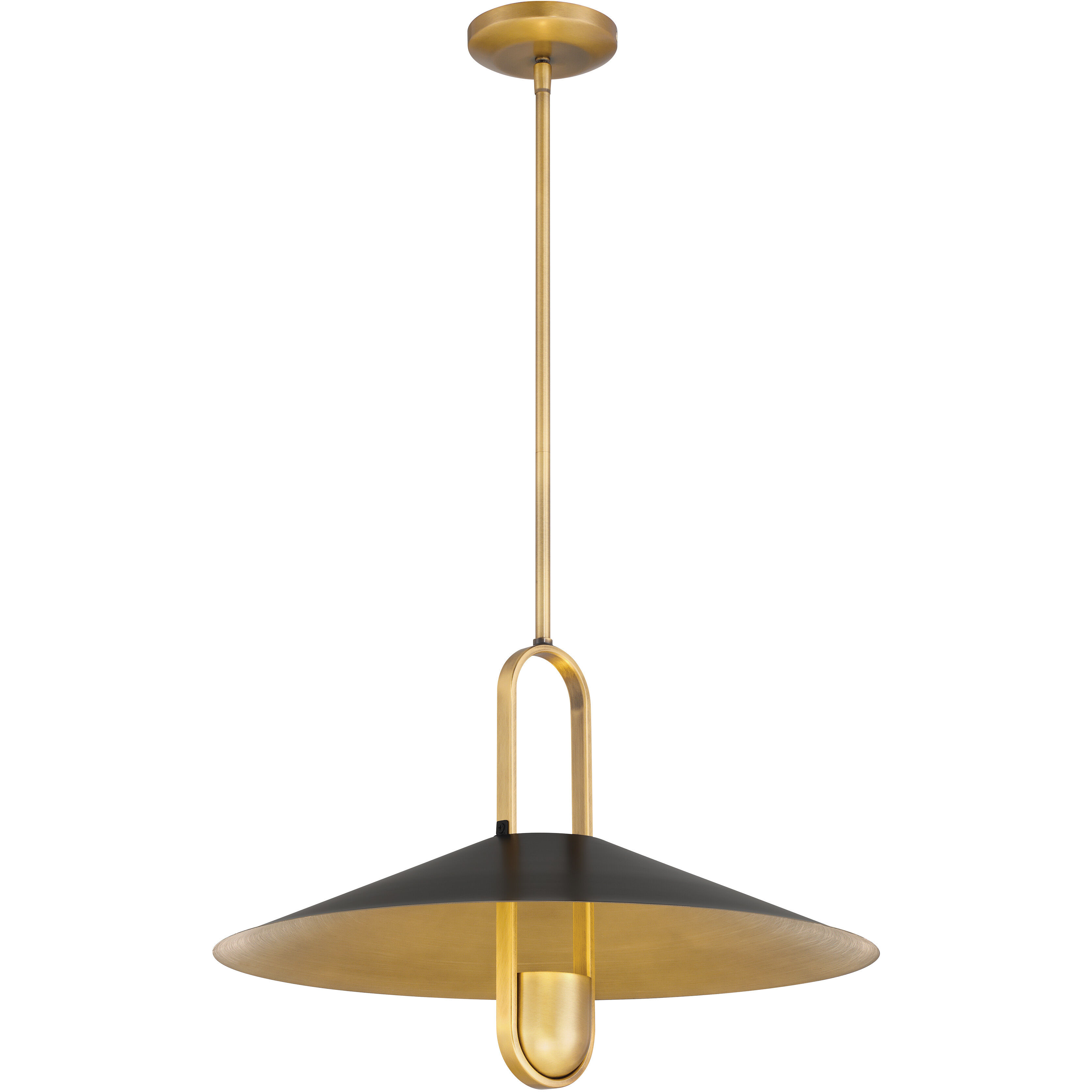Goldenridge 1 Light 20 inch Legacy Brass and Dark Matte Black Pendant Ceiling Light