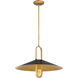 Goldenridge 1 Light 20 inch Legacy Brass and Dark Matte Black Pendant Ceiling Light