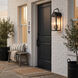 Damian 2 Light 18 inch Matte Black Outdoor Wall Lantern