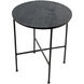 Reynolds 18 X 16 inch Mattee Black with Grey Powder Coated Side Table