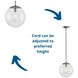 Atwell 1 Light 10 inch Brushed Nickel Pendant Ceiling Light, Medium