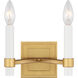 C&M by Chapman & Myers Marston 2 Light 8 inch Burnished Brass Wall Sconce Wall Light
