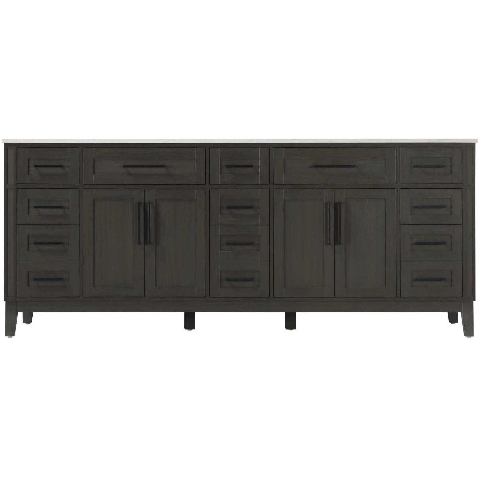 Virginia 84 X 35 inch Mocha Brown Bathroom Vanity Cabinet
