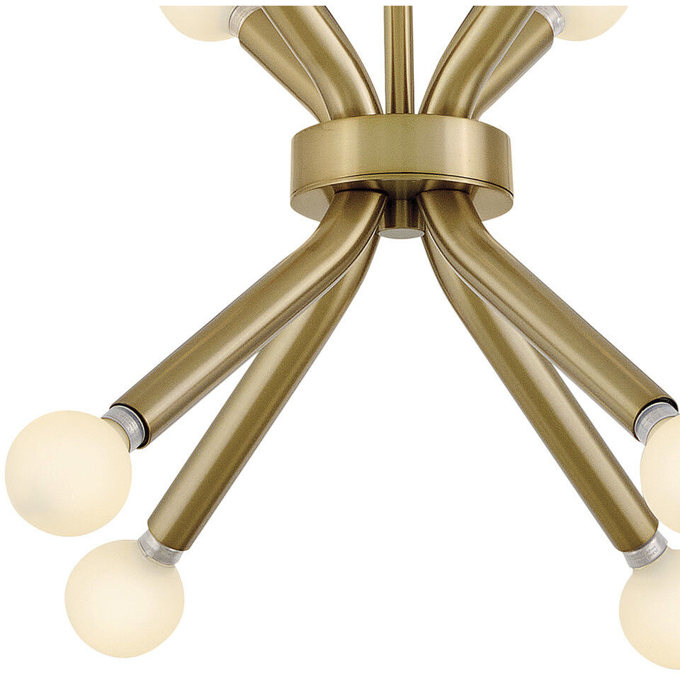 Axton 8 Light 12.5 inch Lacquered Brass Convertible Pendant Ceiling Light