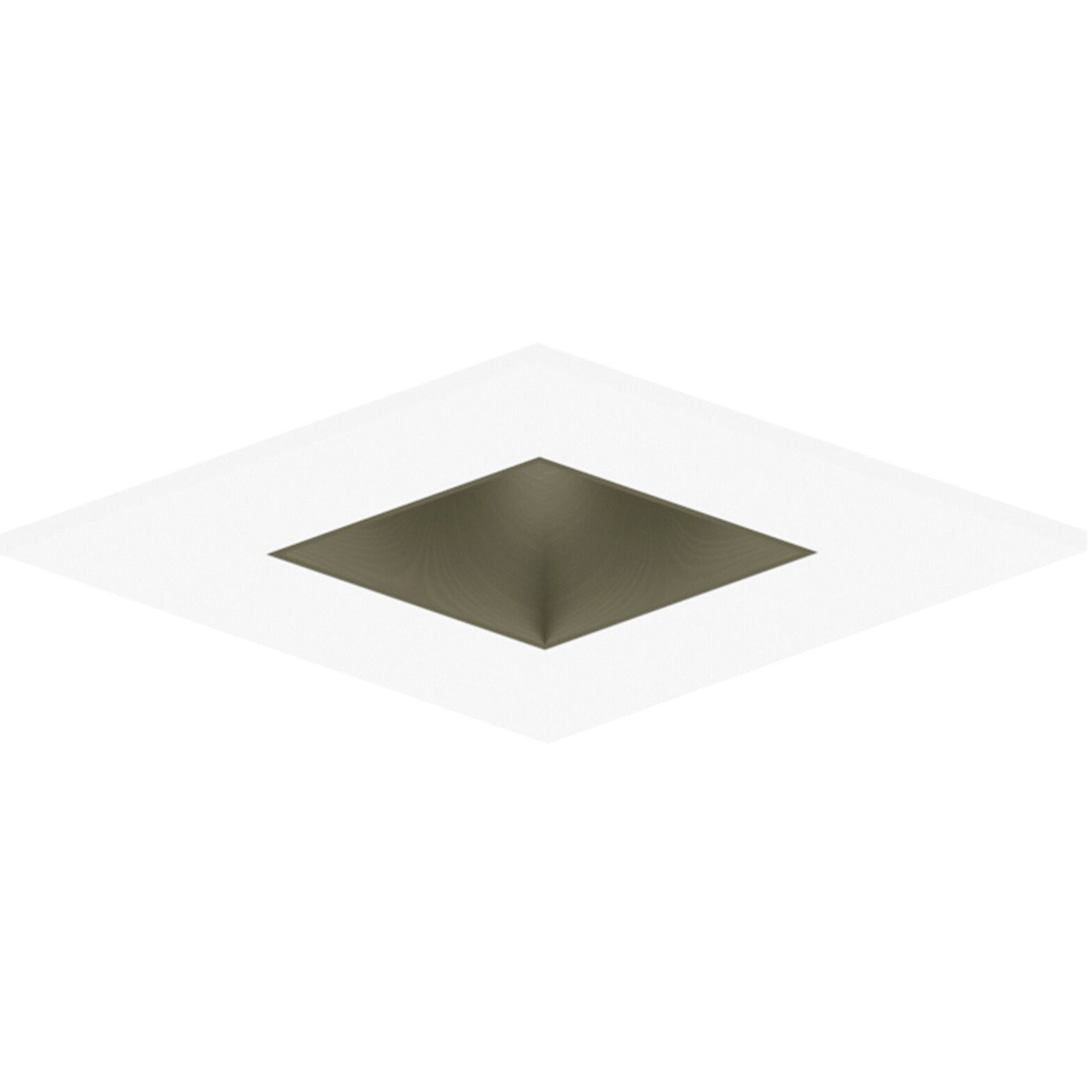 Pearl Champagne Haze Reflector / Bright White Flange LED Square Retrofit Reflector with Square Aperture in 4000K, Champagne Haze / Bright White, 4" Retrofit