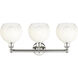 Edison Brookhaven Globe 3 Light 26 inch Polished Nickel Bath Vanity Light Wall Light in Opal Glass