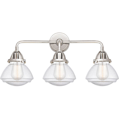 Nouveau 2 Olean LED 25 inch Polished Chrome Bath Vanity Light Wall Light in Seedy Glass