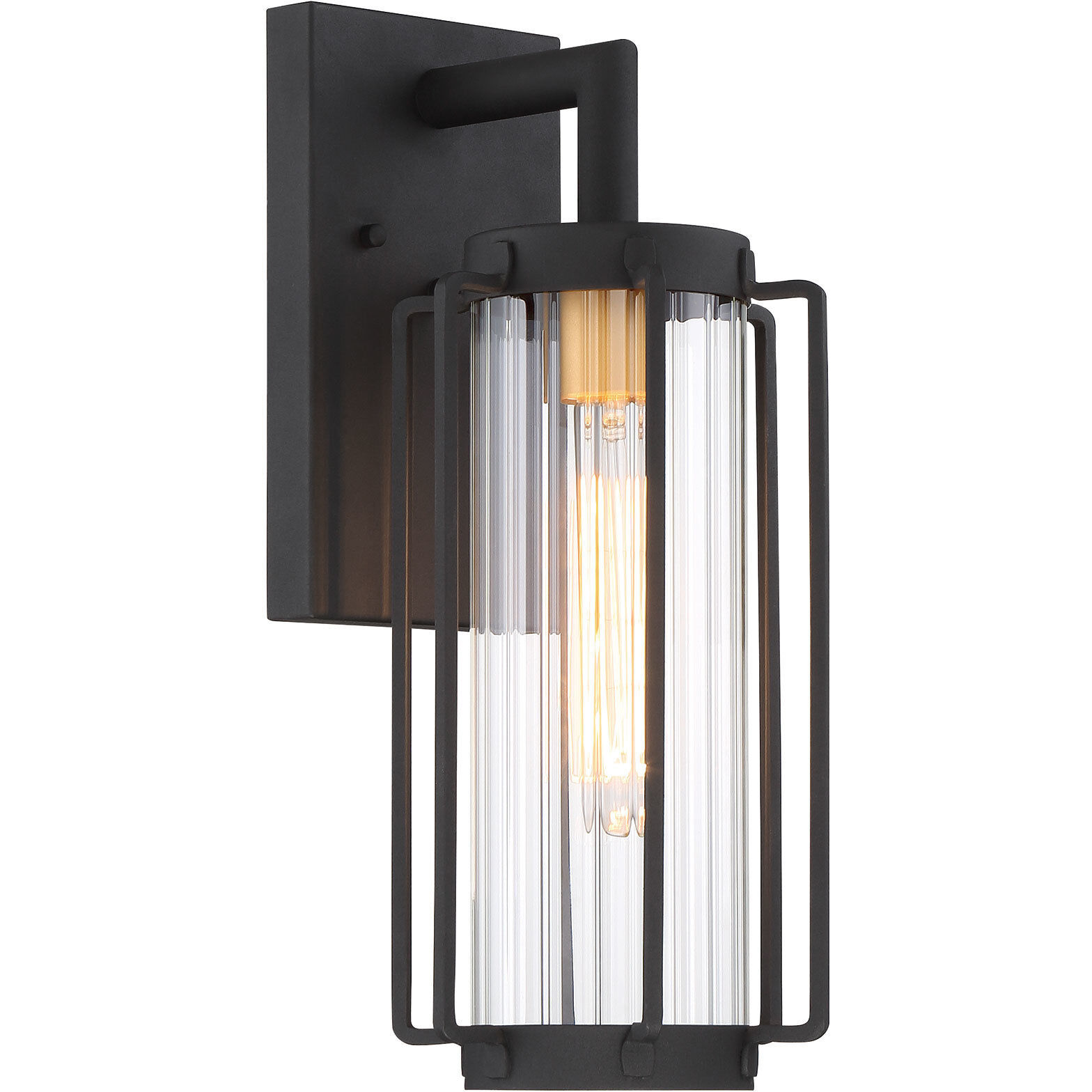 Avonlea 1 Light 16 inch Coal/Gold Outdoor Wall Light, Great Outdoors