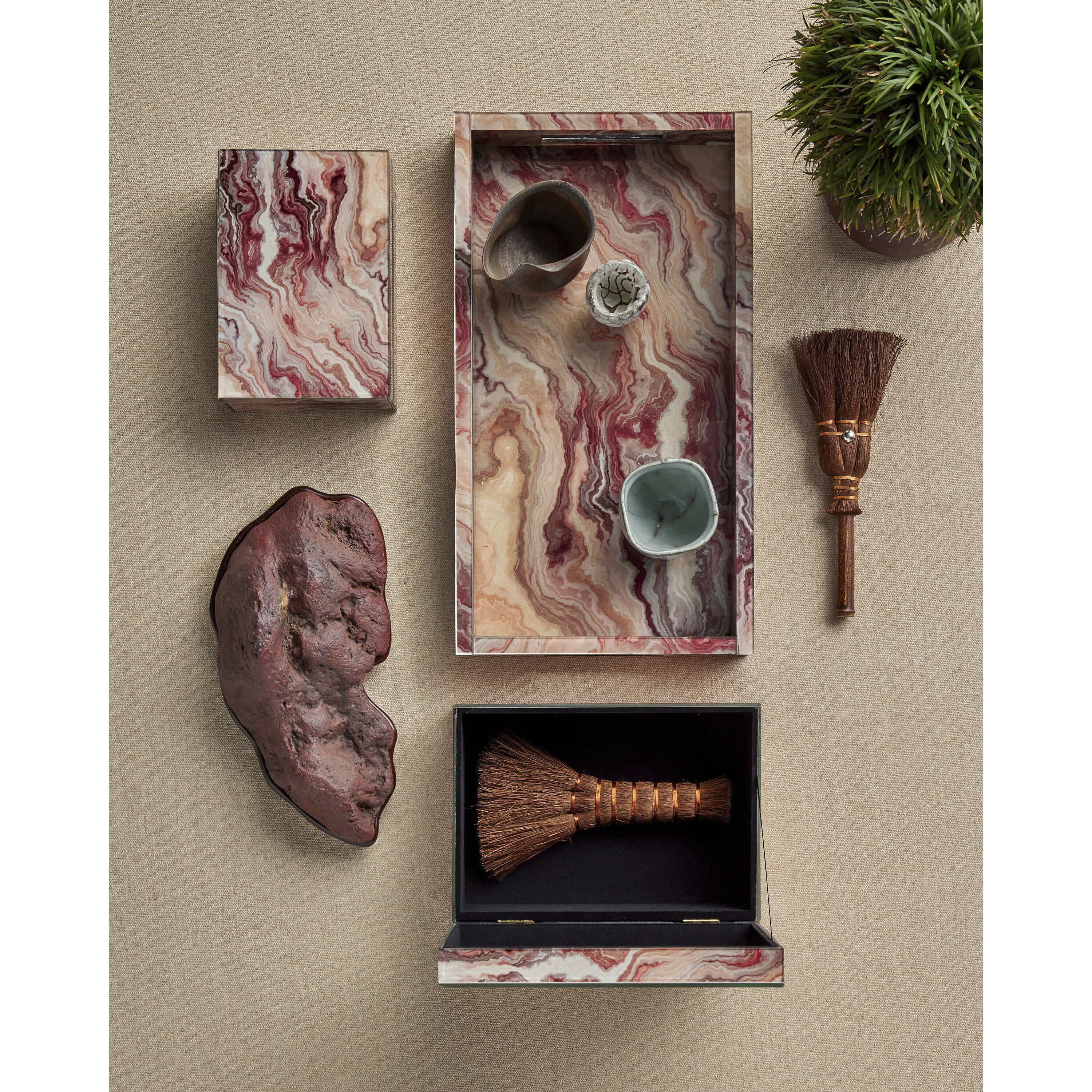 Interstellar Red Swirl Tray