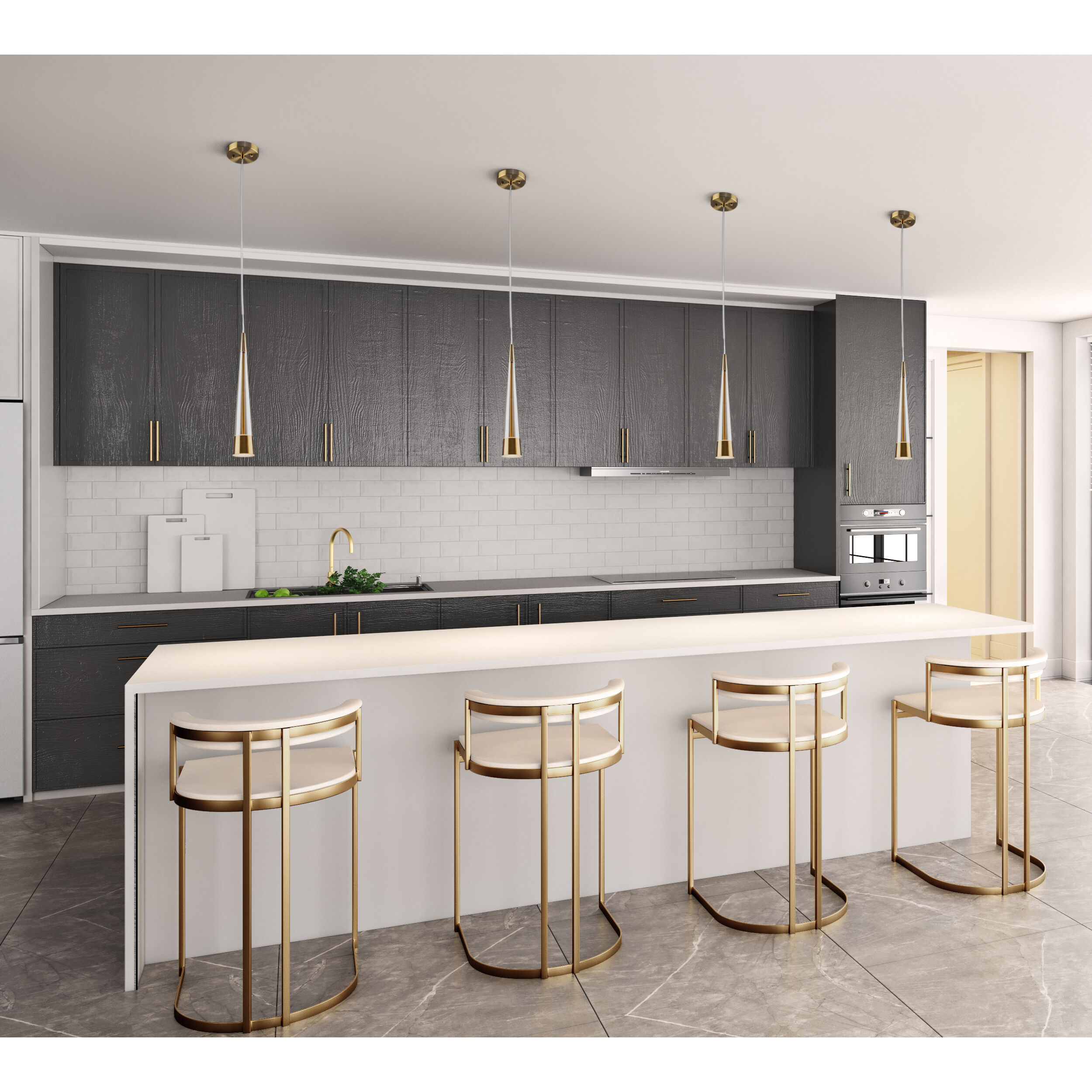 Sunnyvale LED 2.5 inch Brass Down Pendant Ceiling Light