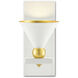 Moderne 1 Light 6 inch Gesso White/Contemporary Gold Leaf Wall Sconce Wall Light