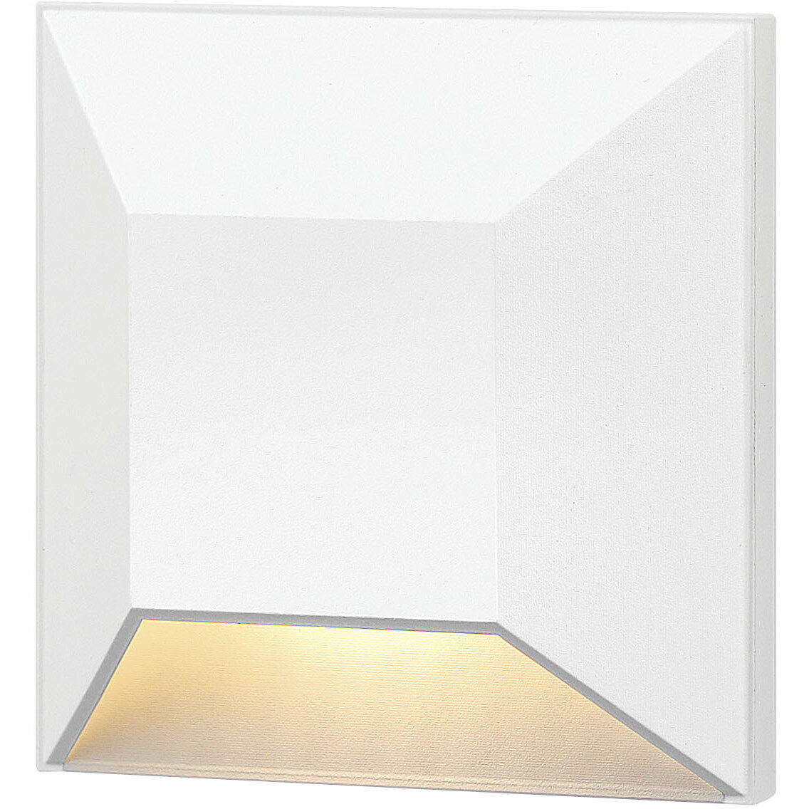 Nuvi 12v 1.40 watt Matte White Landscape Deck Sconce, Square