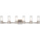 Midtown 6 Light 36 inch Brushed Nickel Bath Vanity Wall Light