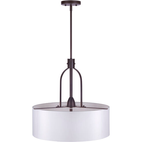 Tama 3 Light 21 inch Antique Bronze Drum Pendant Ceiling Light