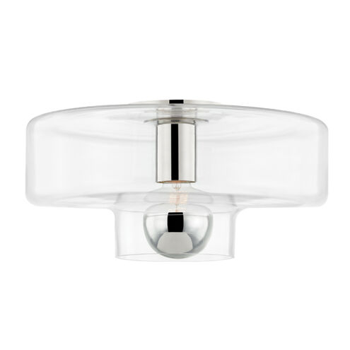 Iona 1 Light 14 inch Polished Nickel Flush Mount Ceiling Light