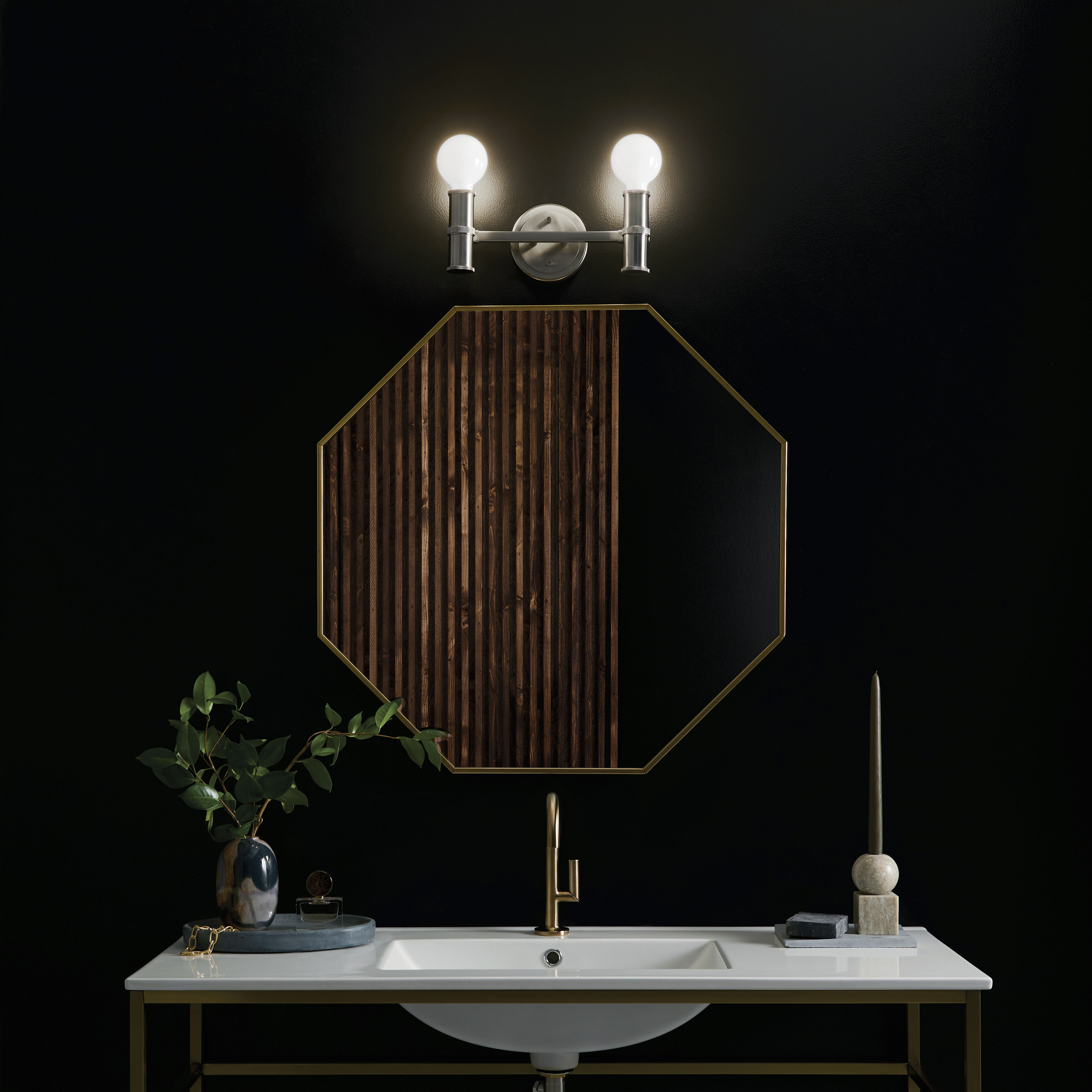 Torche LED 13 inch Polished Nickel Bathroom Vanity Light Wall Light