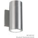 Vessel LED 7.6 inch Brushed Aluminum Outdoor Wall Light in 2, 2700K