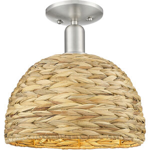 Arcadia Woven Rattan 1 Light 12.00 inch Semi-Flush Mount