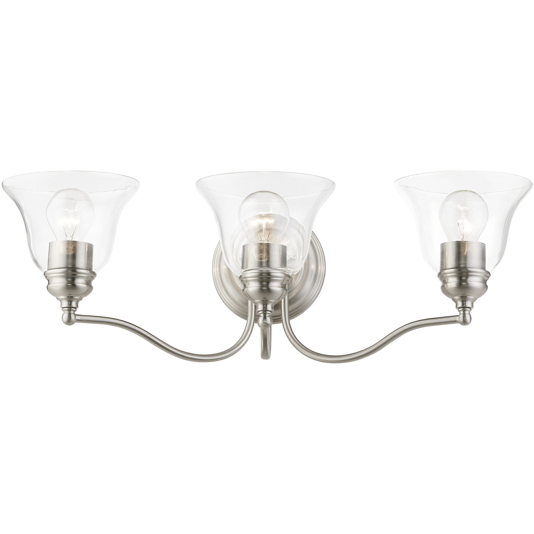 Moreland 3 Light 24 inch Brushed Nickel Vanity Sconce Wall Light