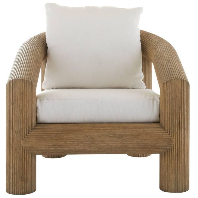 Easley Beluga and Honey Outdoor Chair