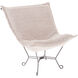 Puff Angora Natural Scroll Chair with Cover