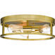 Canada 3 Light 16 inch Gold Flush Mount Ceiling Light