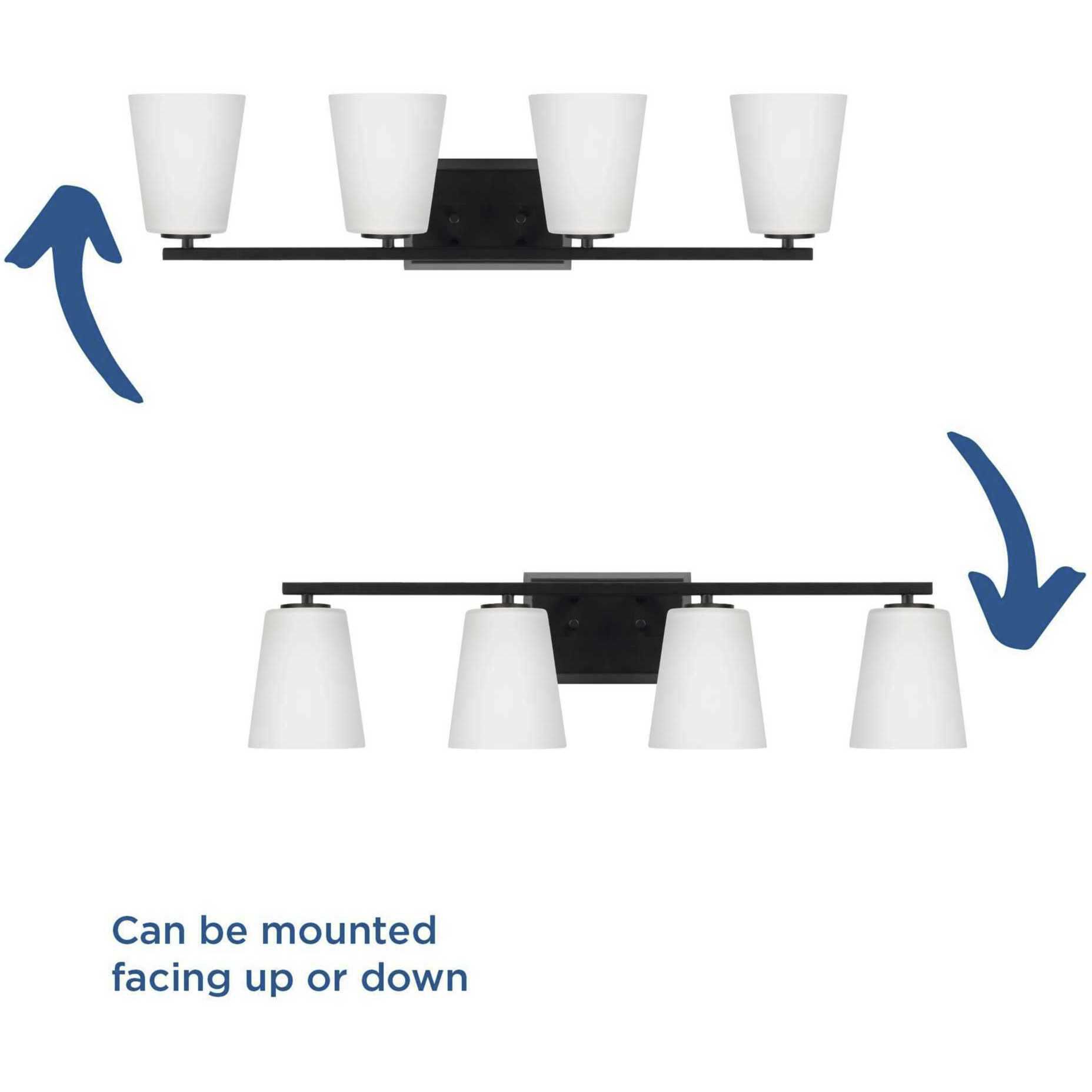 Vertex 4 Light 29 inch Matte Black Bath Light Wall Light