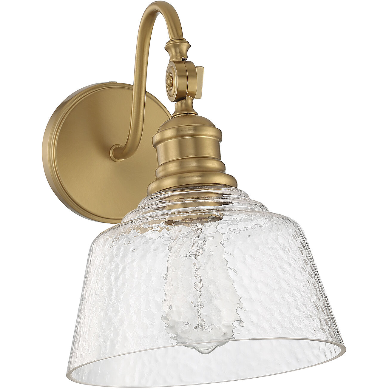 Vintage 1 Light 9 inch Natural Brass Wall Sconce Wall Light