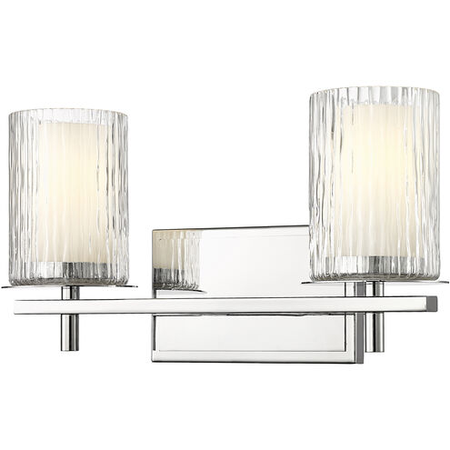 Grayson 2 Light 16 inch Chrome Vanity Wall Light