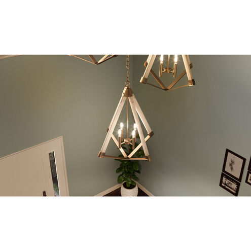 Viewpoint 4 Light 24 inch Weathered Brass Foyer Chandelier Ceiling Light