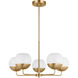 Alvin 5 Light 26 inch Satin Brass Chandelier Ceiling Light