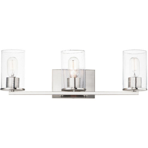 Sleek 3 Light 24 inch Satin Nickel Bath Vanity Wall Light