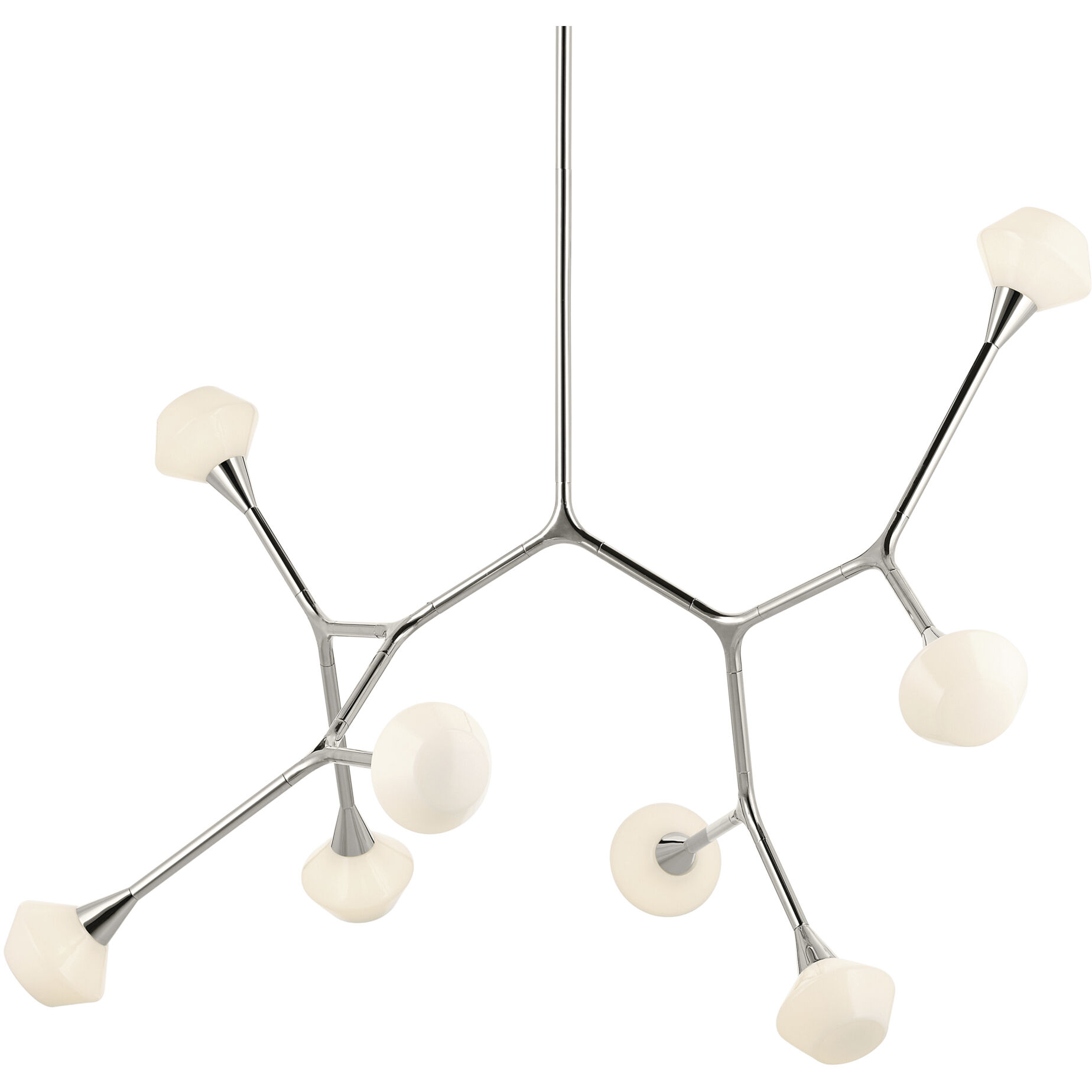 Cassius 8 Light 26.5 inch Polished Nickel Chandelier Ceiling Light, Convertible
