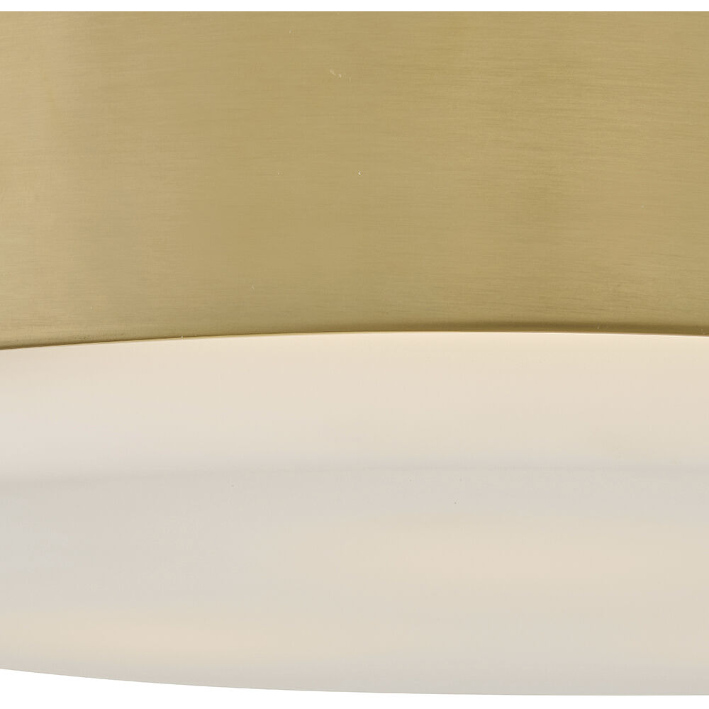 Cedric 3 Light 18 inch Lacquered Brass Flush Mount Ceiling Light