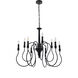 Flynx 9 Light 31 inch Black Pendant Ceiling Light