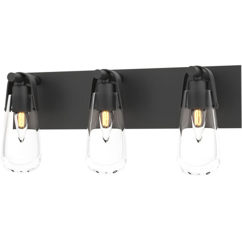 Eos 3 Light 21 inch Black Bath Sconce Wall Light