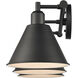 Abbington 3 Light 27.5 inch Matte Black Vanity Light Wall Light