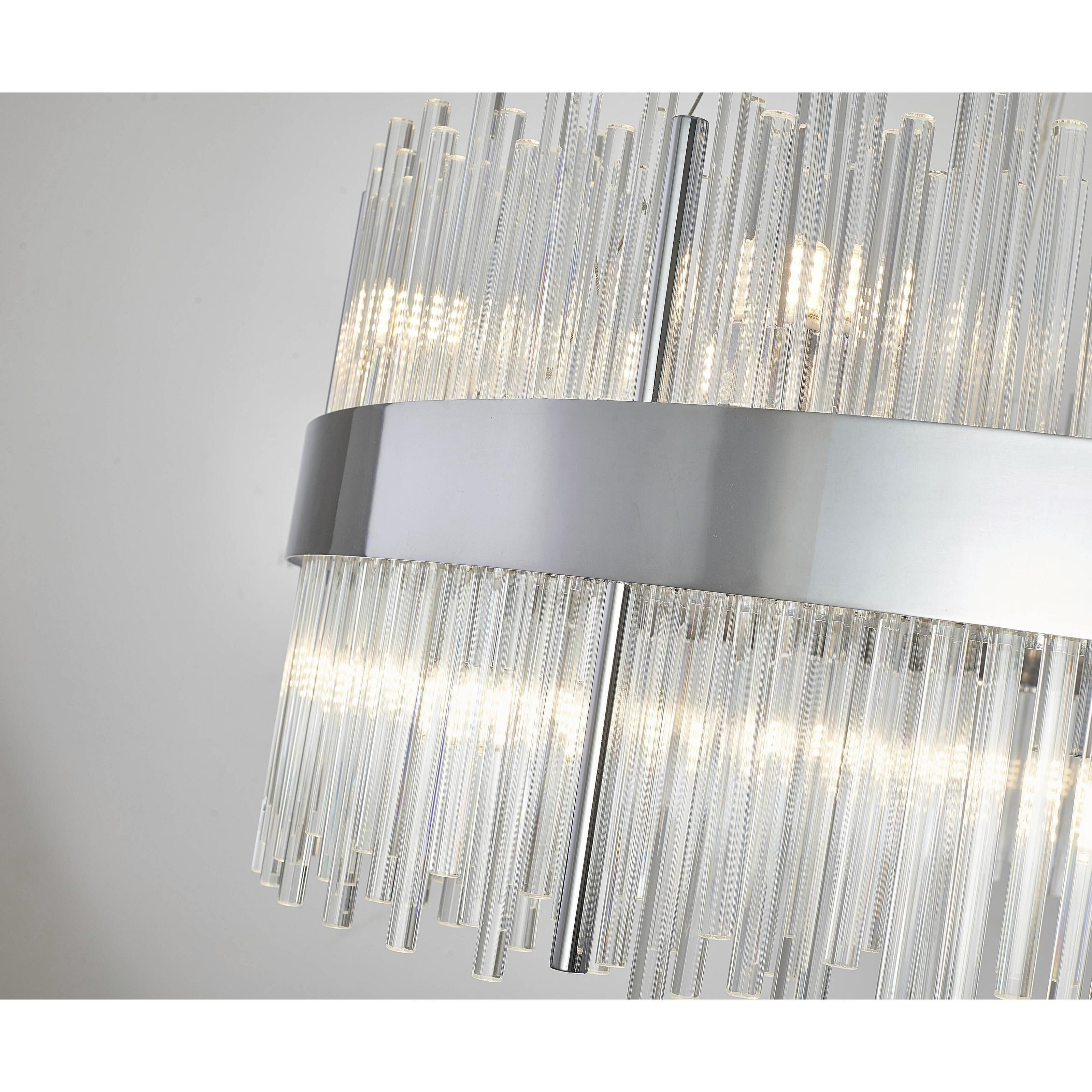 Canada LED 31.4 inch Chrome Chandelier Ceiling Light