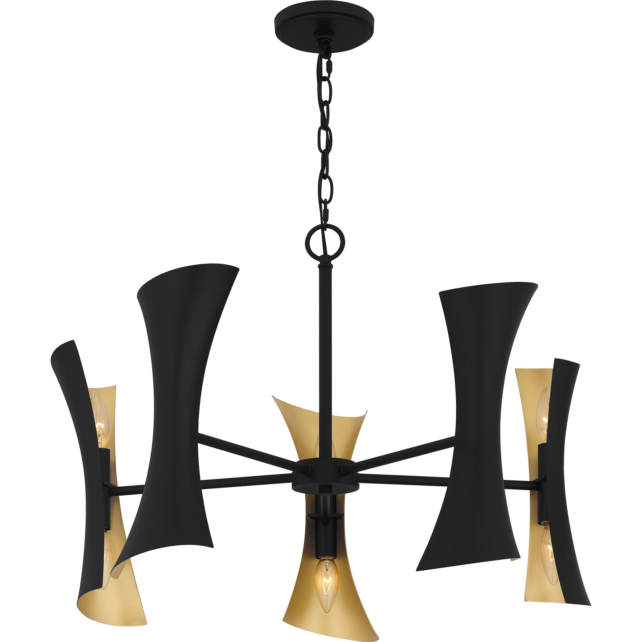 Myla 10 Light 27.25 inch Matte Black Chandelier Ceiling Light