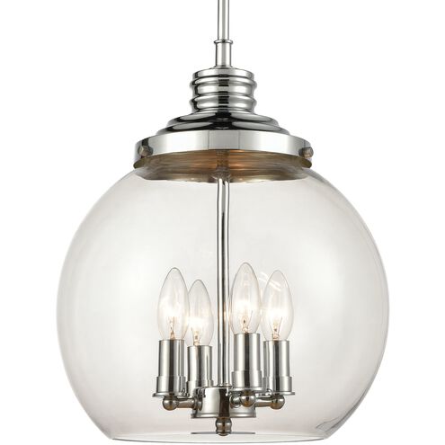 Chandra 4 Light 13 inch Polished Chrome Pendant Ceiling Light