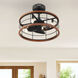Bridgette Fandelier 22 inch Matte Black Ceiling Fan