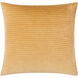 Cotton Velvet Stripes 22 X 22 inch Camel Accent Pillow