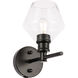 Gene 1 Light 6 inch Black Wall sconce Wall Light