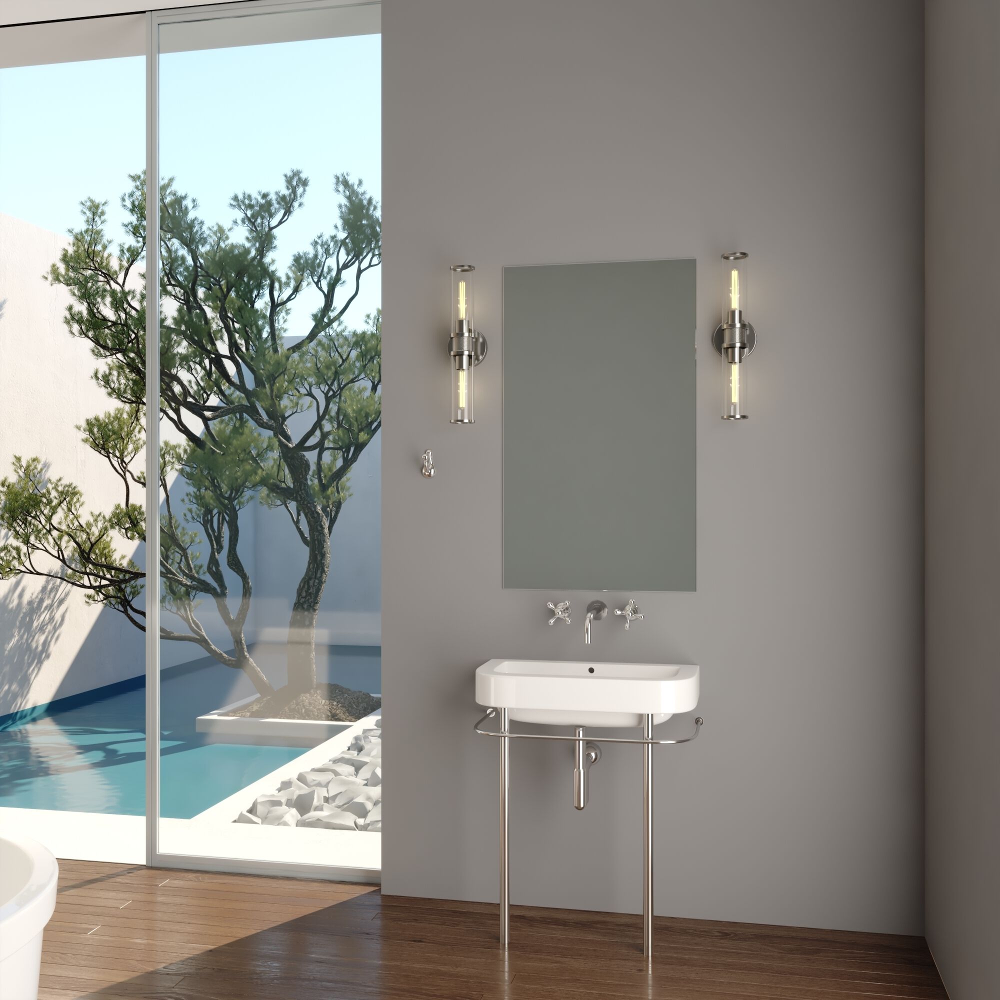 Levitt LED 19.25 inch Polished Nickel Bathroom Light Wall Light