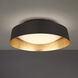 Gilt LED 18.13 inch Black Gold Leaf Flush Mount Ceiling Light